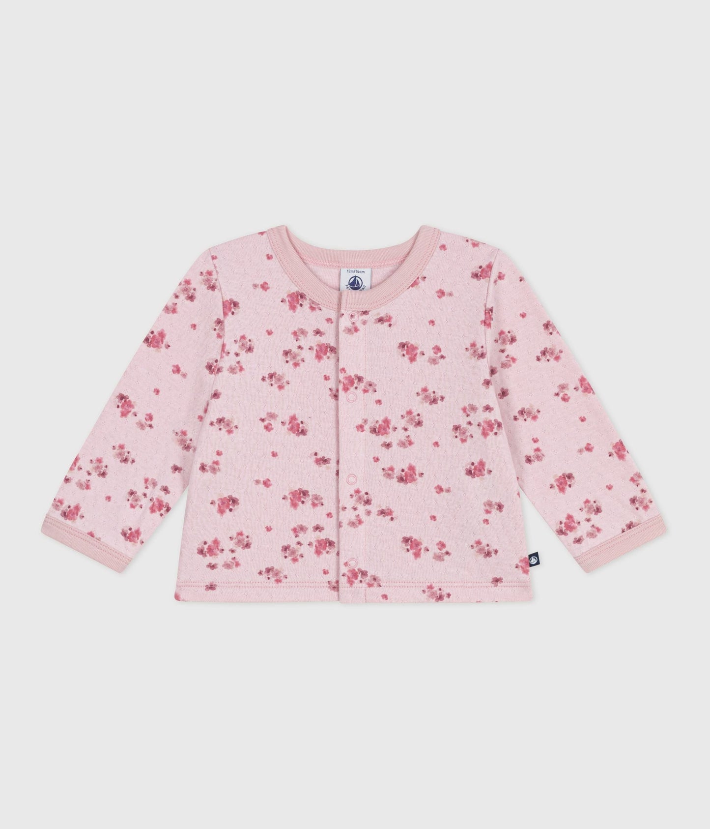 Cardigan bébé en coton, imprimé à fleurs