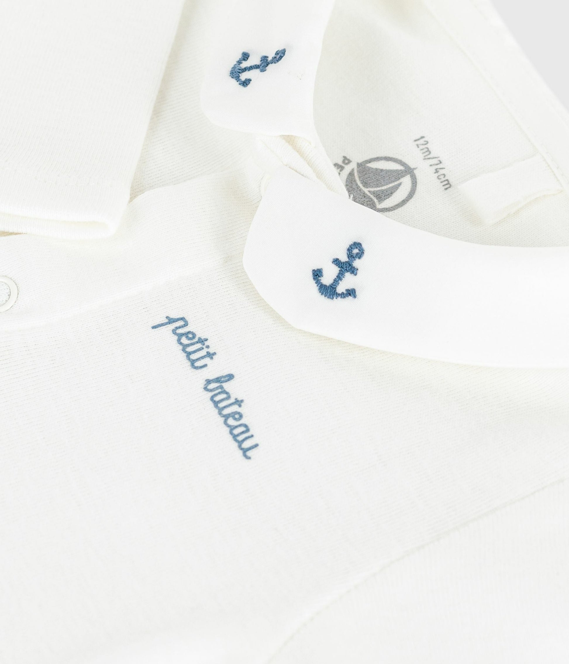 Body bébé à col brodé et message en poitrine – Z1