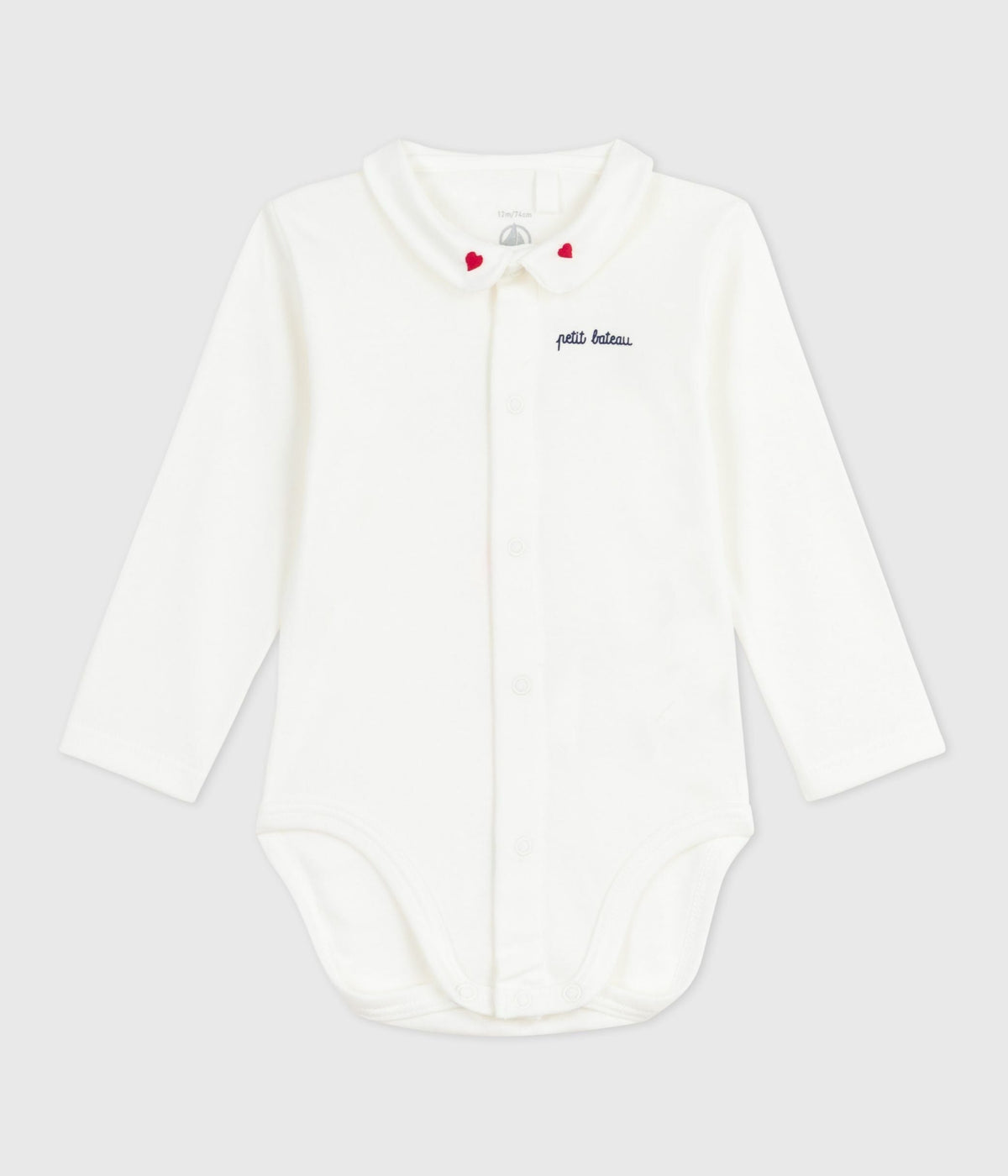 Body bébé à col brodé et message en poitrine