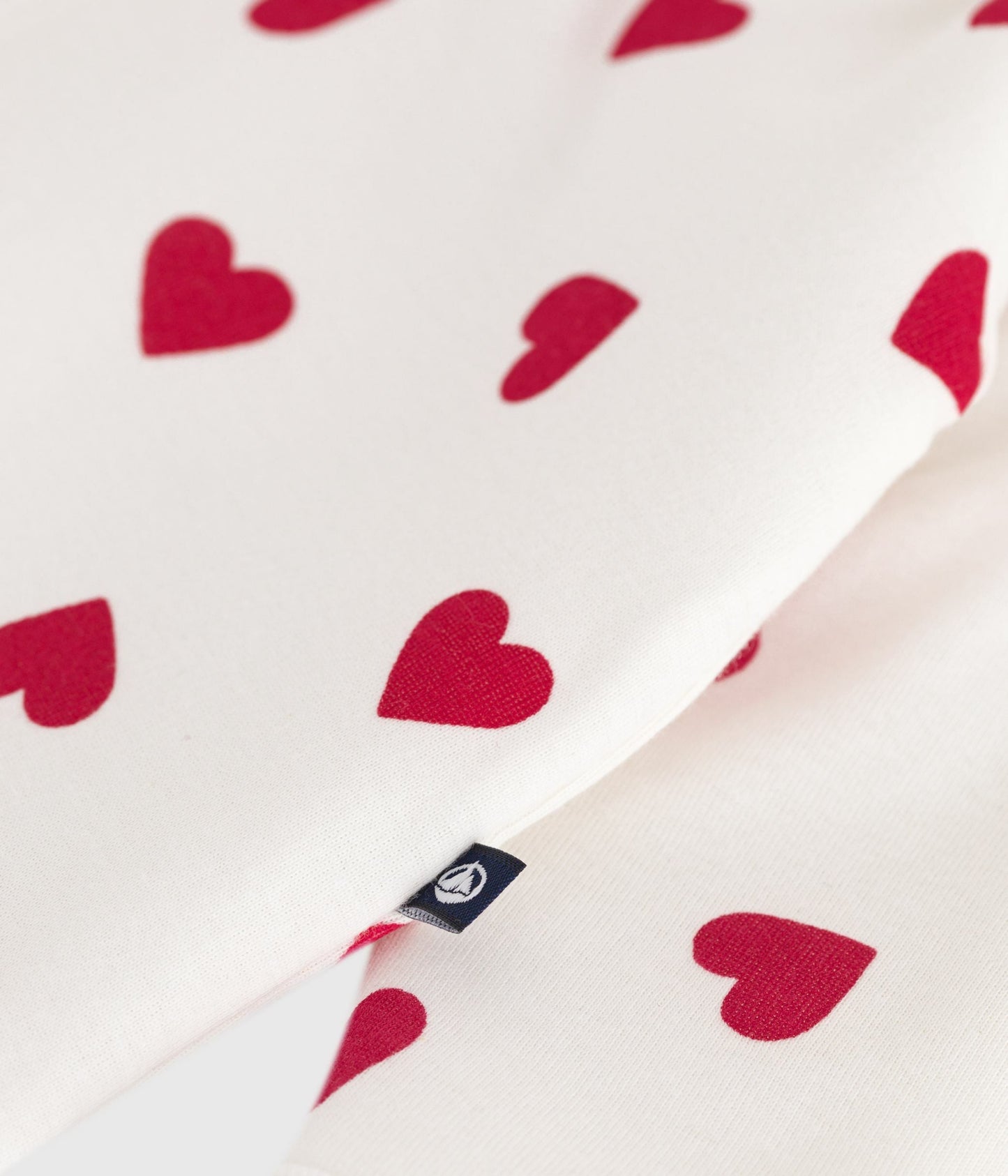 Combinaison ouatinée bébé en coton, imprimé cœurs