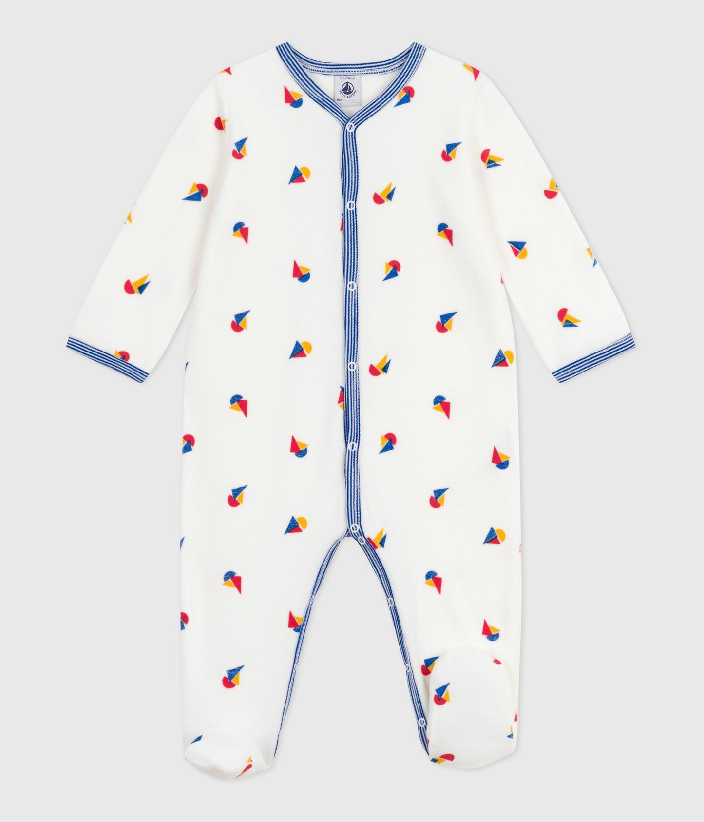 Pyjama bébé en velours imprimé