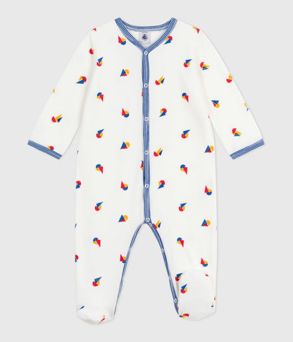 Pyjama bébé en velours imprimé