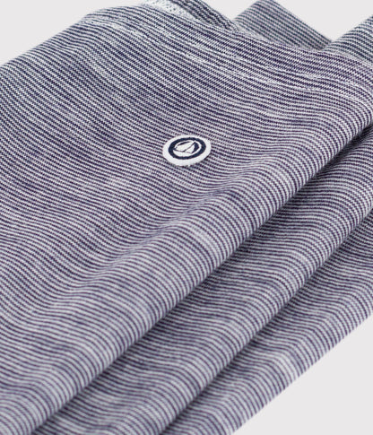 Legging enfant en laine et coton à rayures