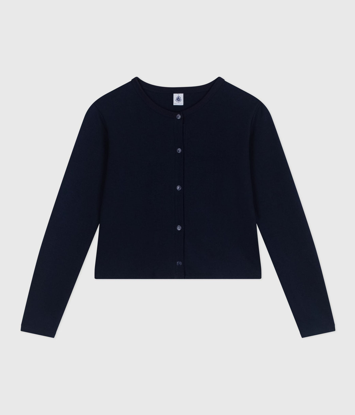 Women's plain cotton cardigan