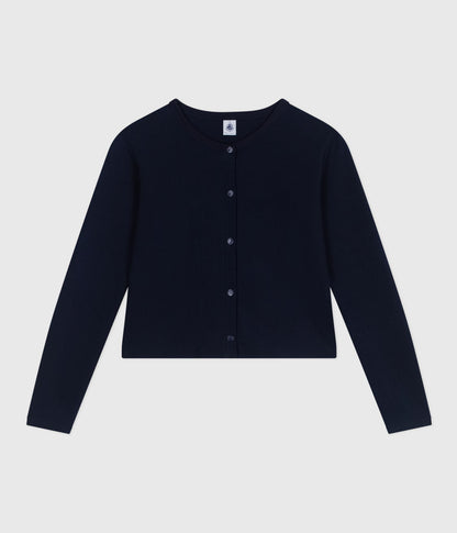 Cardigan femme en coton uni