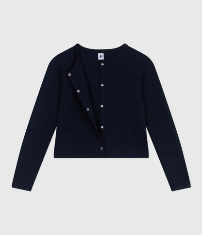 Cardigan femme en coton uni