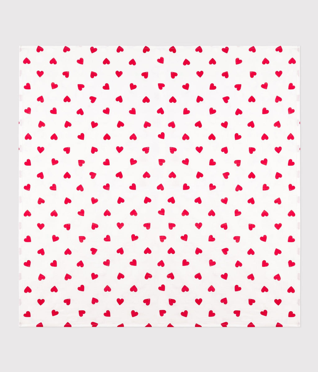 Lange bébé en coton imprimé cœur rouge – F1