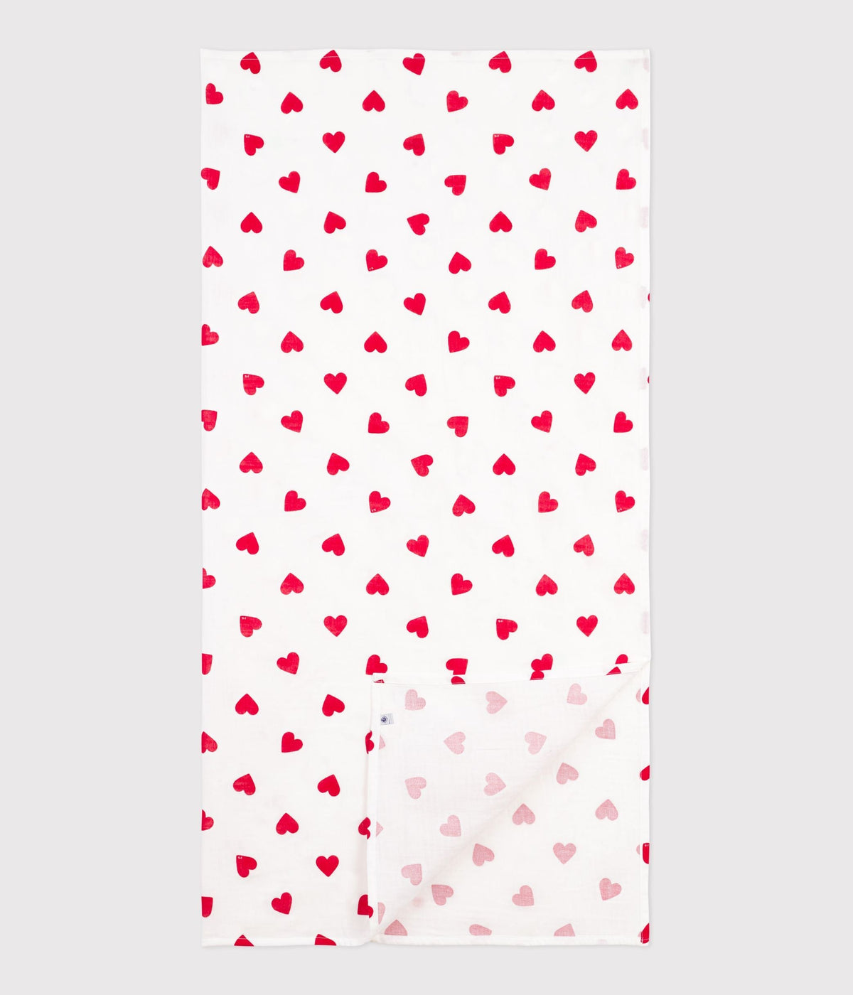 Lange bébé en coton imprimé cœur rouge – F2
