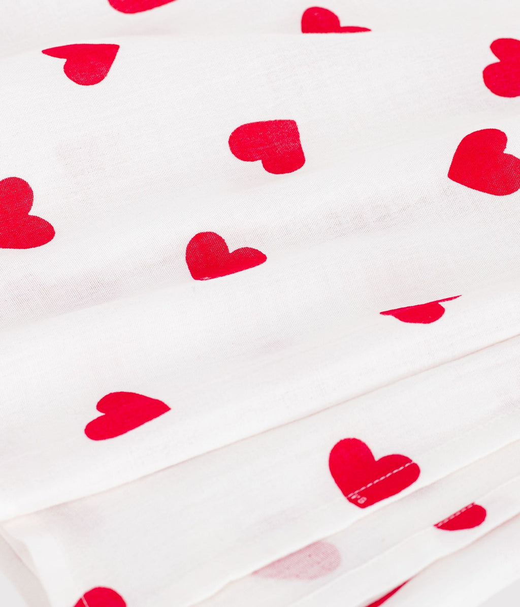 Lange bébé en coton imprimé cœur rouge – Z1