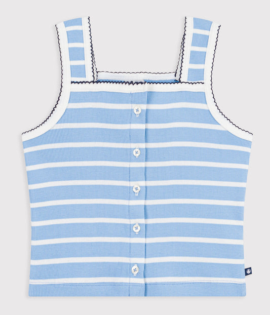 Débardeur enfant en coton à rayures