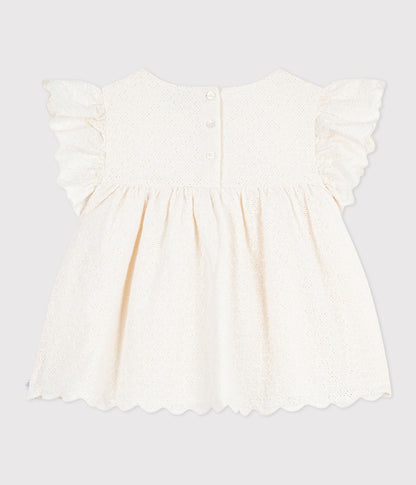 Blouse enfant en coton manches courtes motifs cœurs – D1
