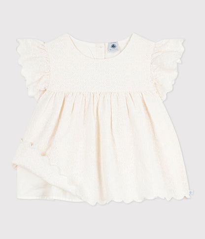 Blouse enfant en coton manches courtes motifs cœurs – F2