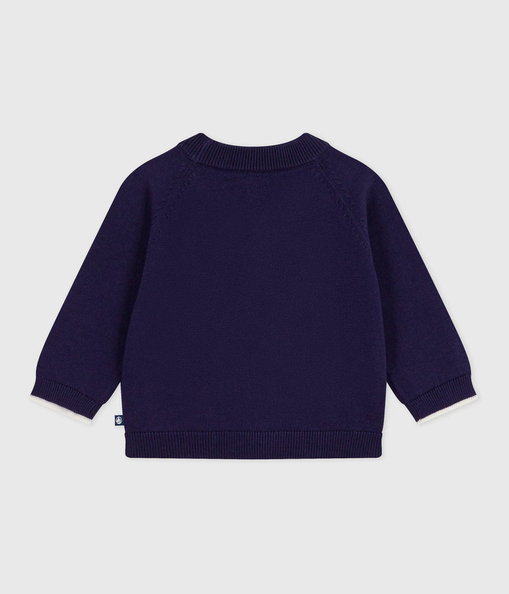 Cardigan bébé en coton uni – D1