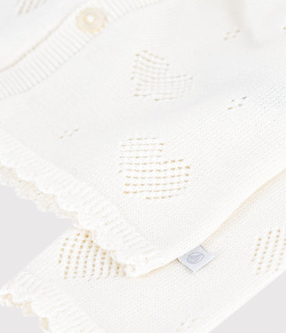 Cardigan bébé en coton à motifs cœurs – Z1