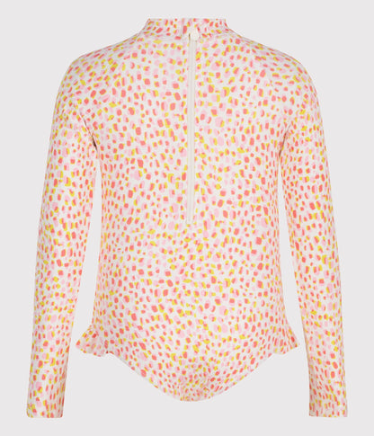 Maillot de bain enfant une pièce manches longues imprimé – D1