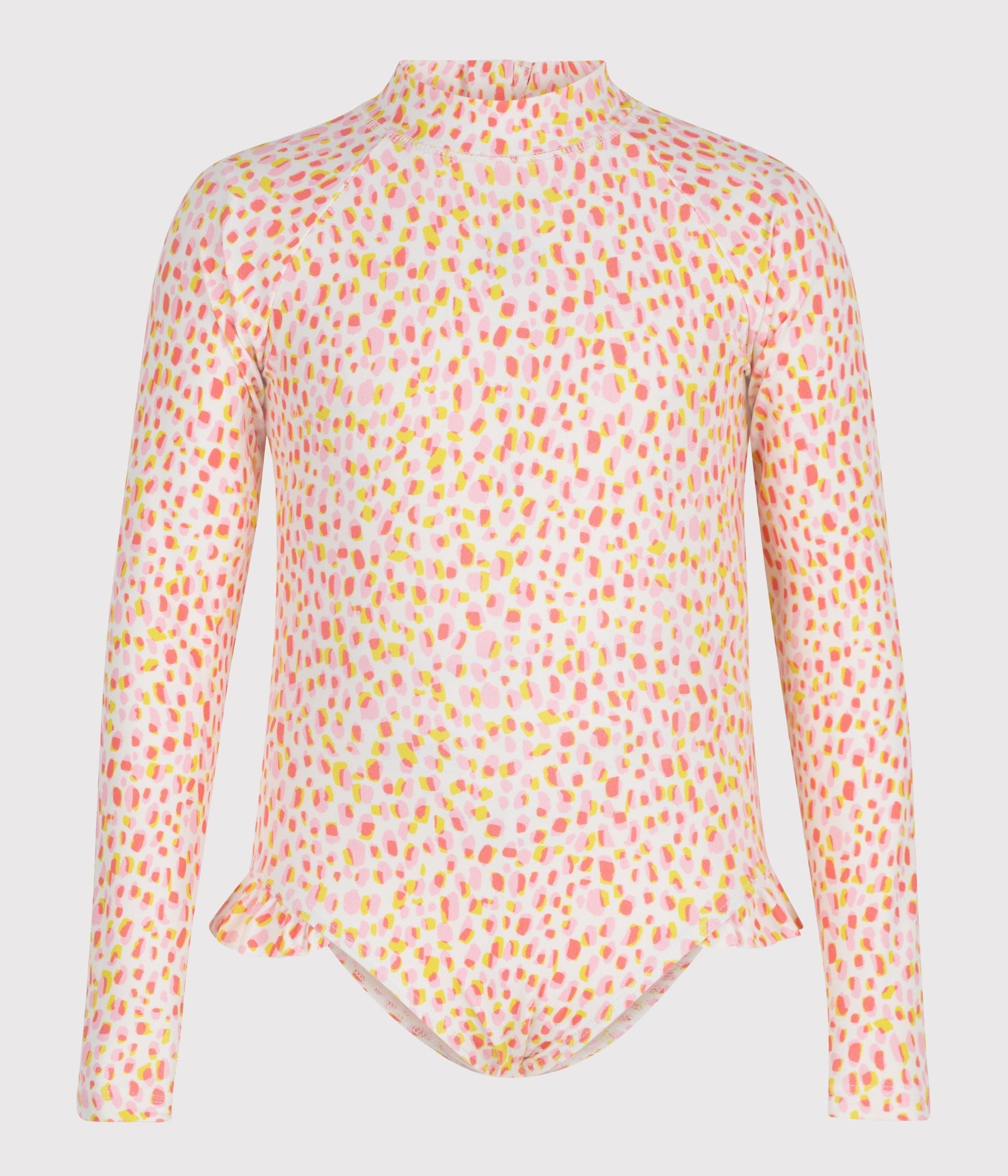 Maillot de bain enfant une pièce manches longues imprimé – F1