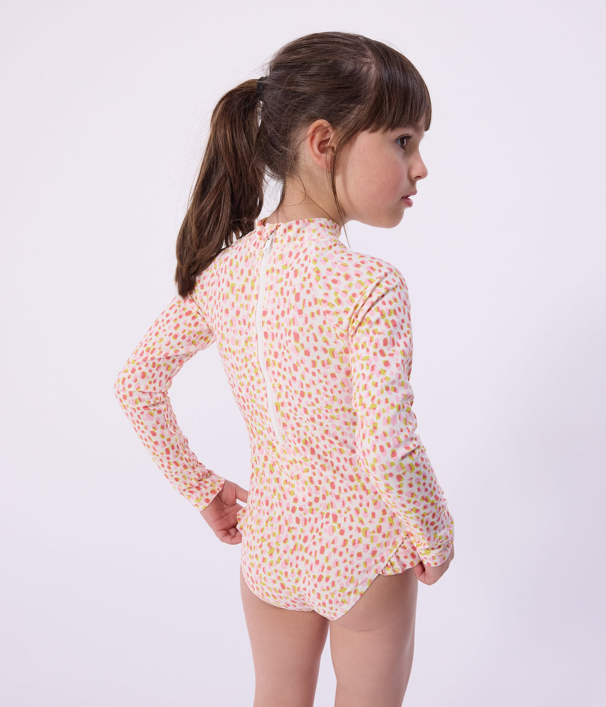 Maillot de bain enfant une pièce manches longues imprimé – J2