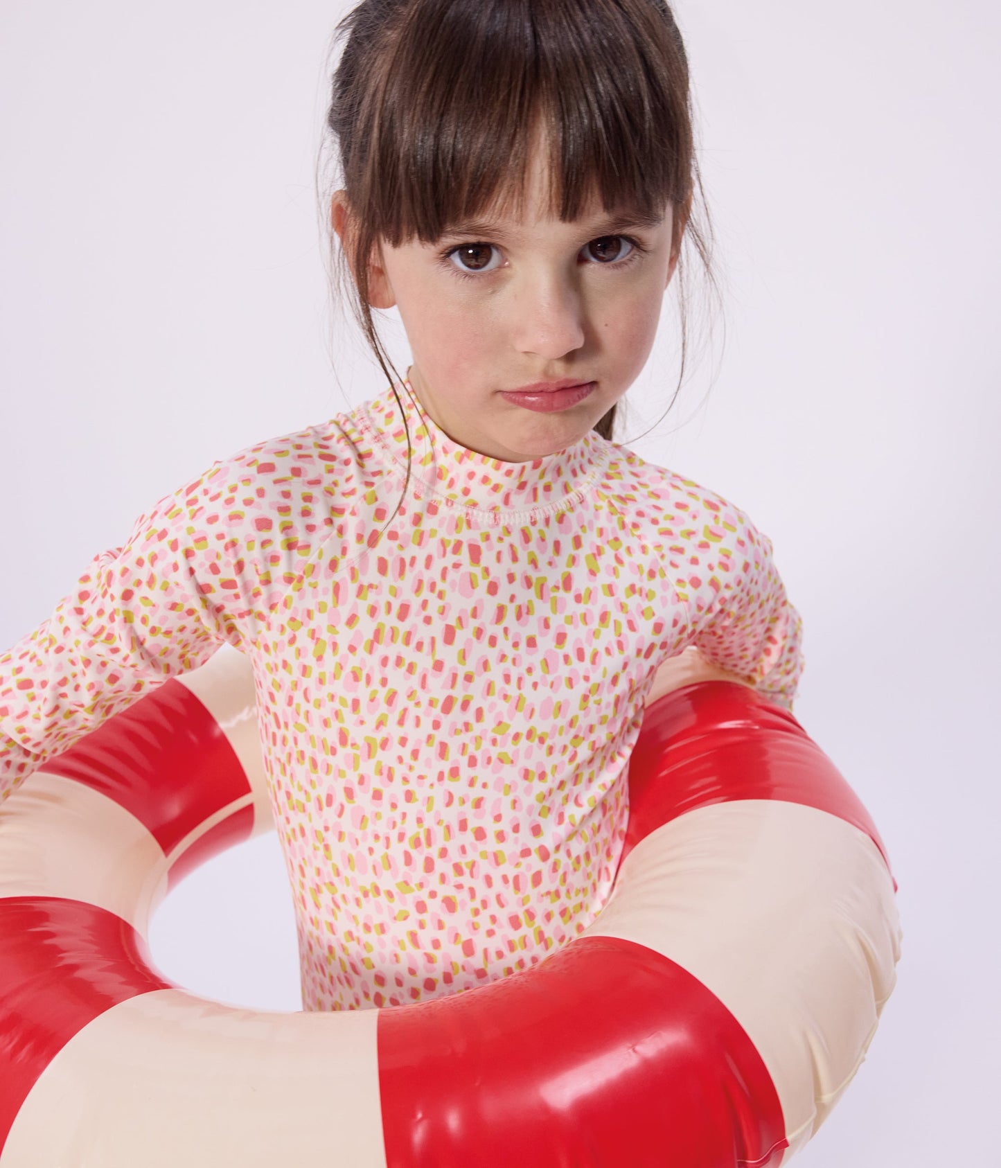 Maillot de bain enfant une pièce manches longues imprimé – J3