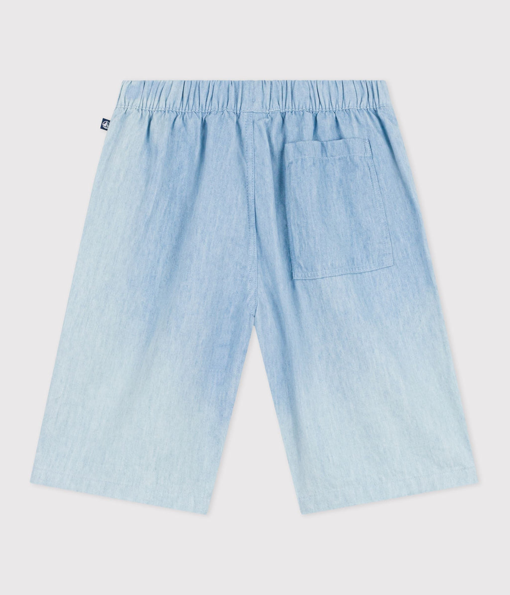Bermuda short enfant en coton uni – D1