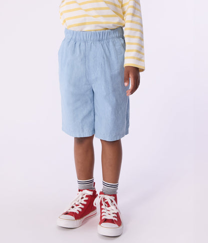 Bermuda short enfant en coton uni – J1