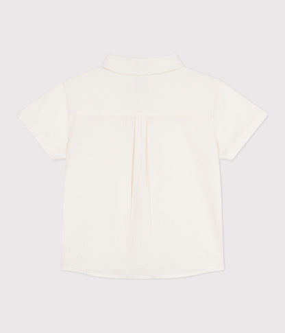 Chemise enfant en coton lin à manches courtes – D1
