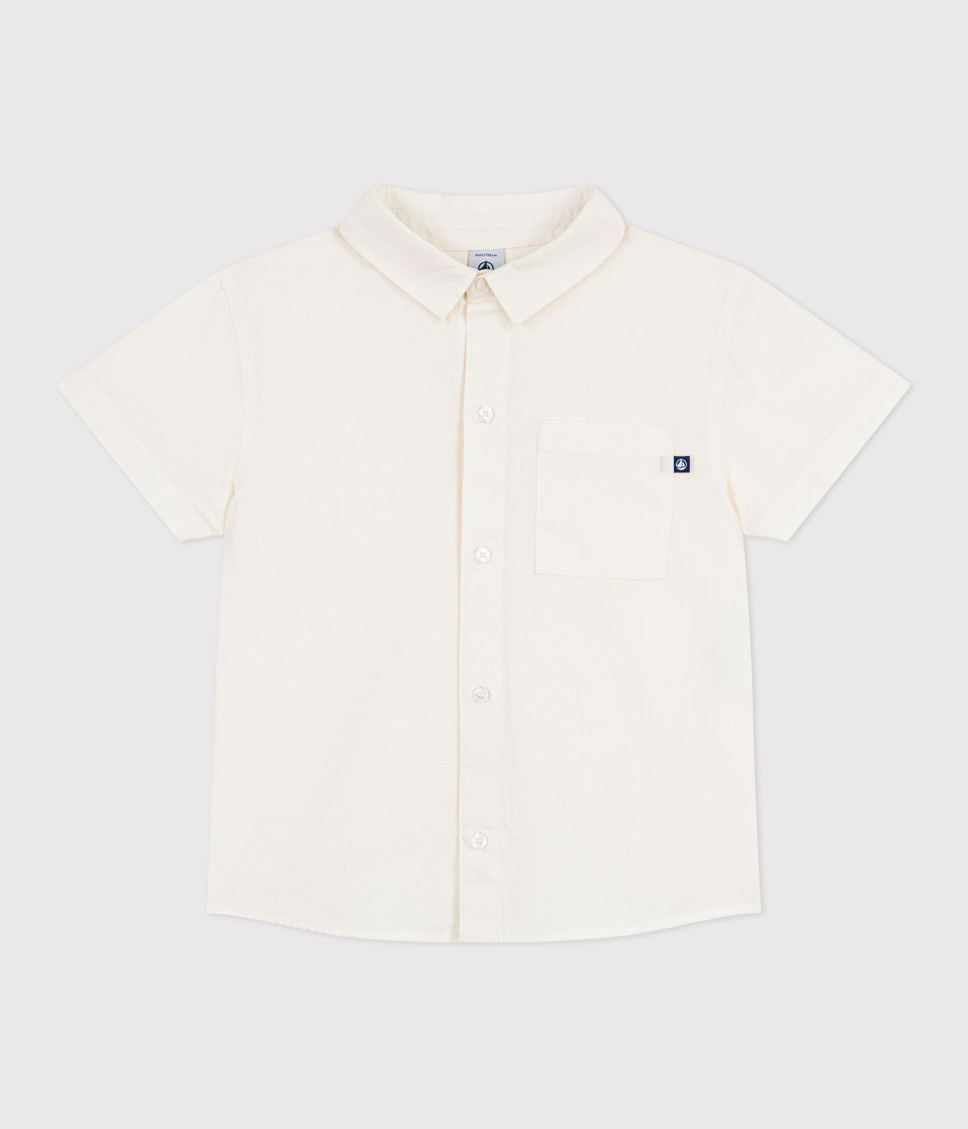 Chemise enfant en coton lin à manches courtes – F1
