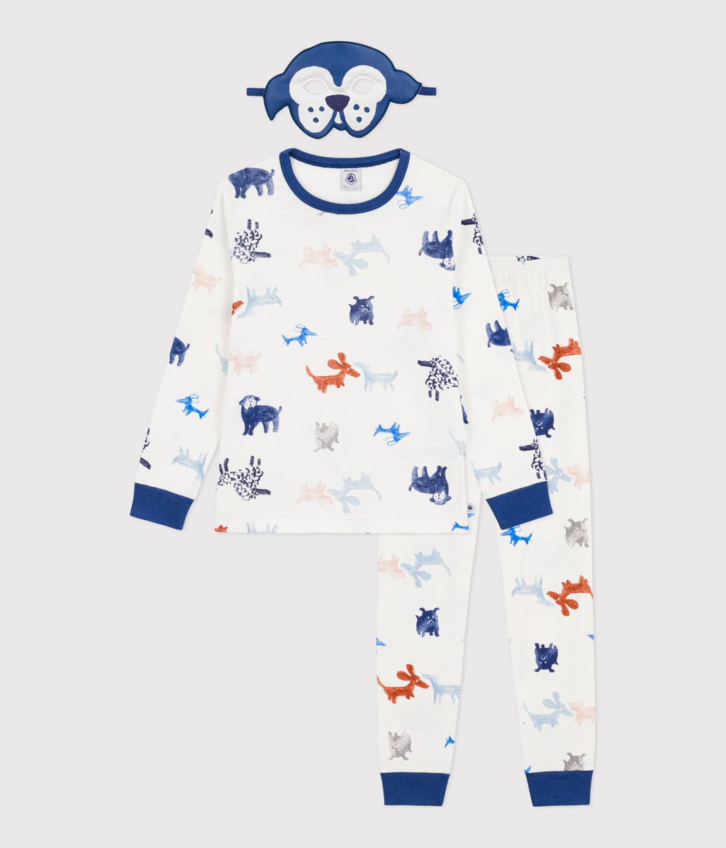 Pyjama déguisement enfant en coton imprimé chiens – F1