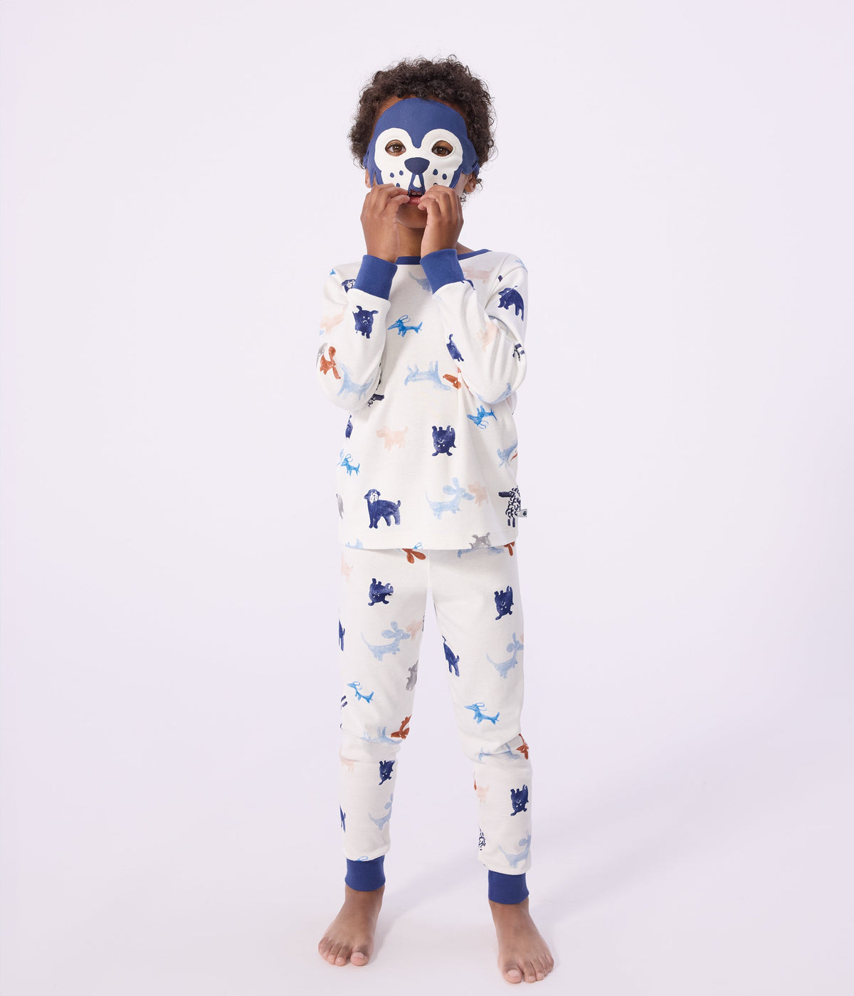Pyjama déguisement enfant en coton imprimé chiens – J1
