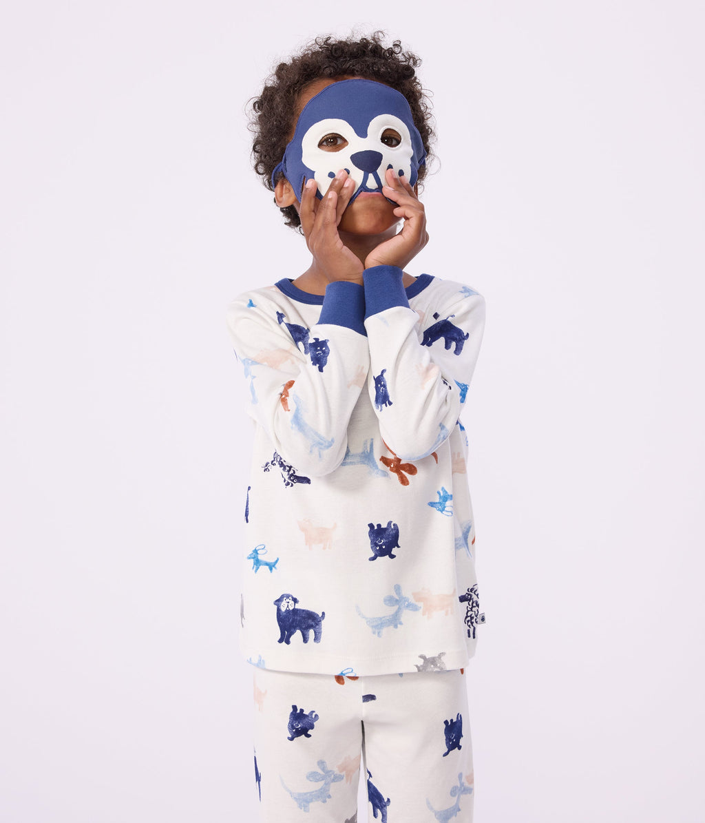 Pyjama déguisement enfant en coton imprimé chiens – J4