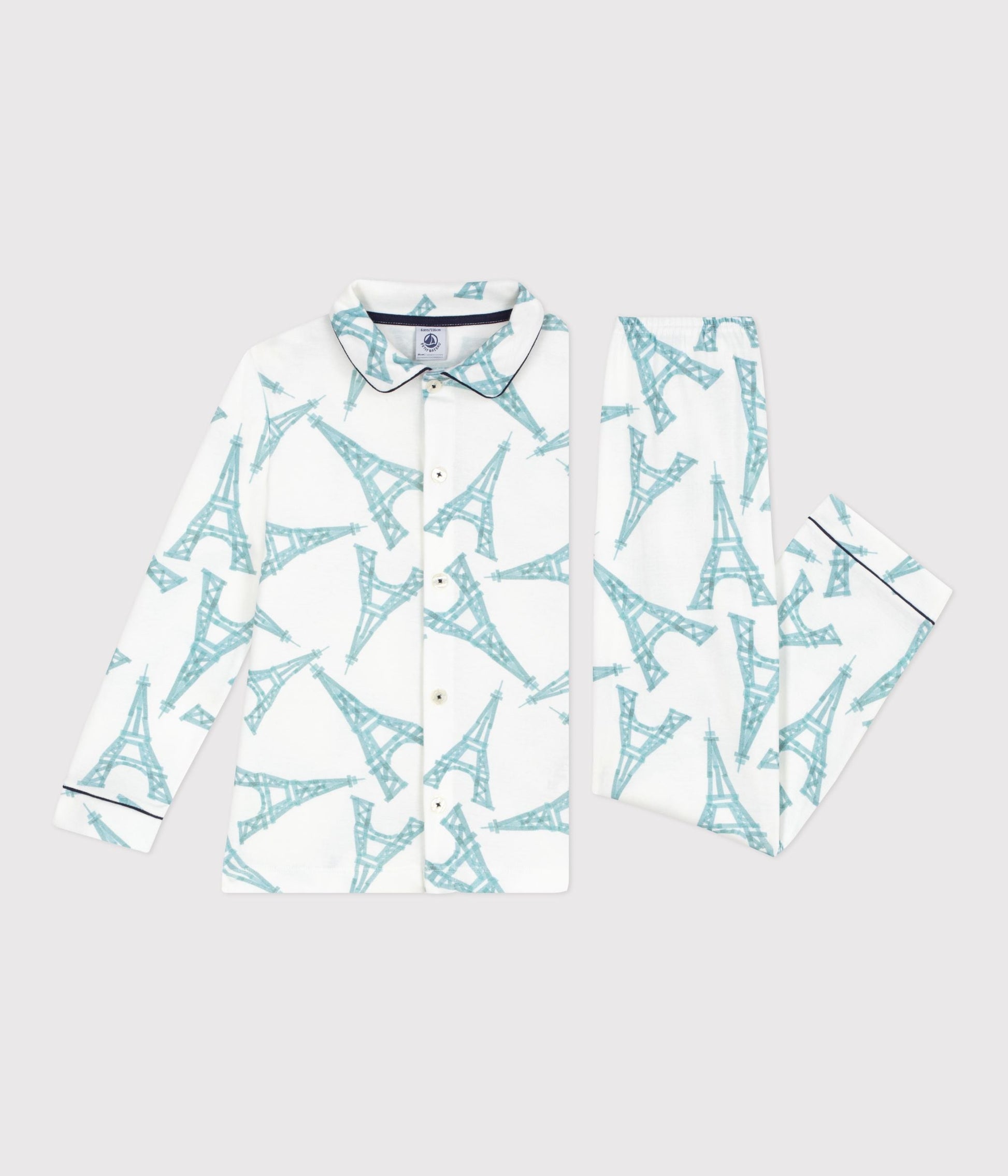 Pyjama boutonné enfant en coton  imprimé – F2