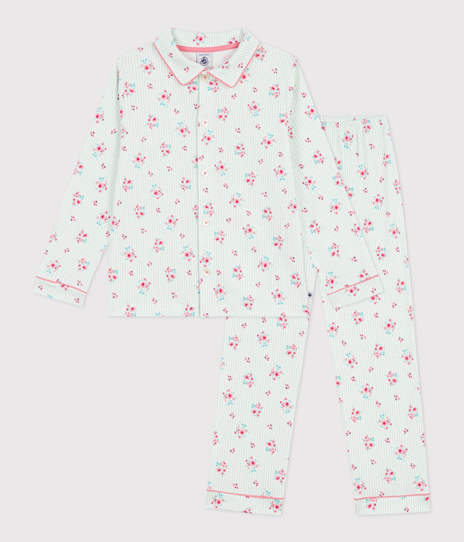 Pyjama boutonné enfant en coton  imprimé – F1