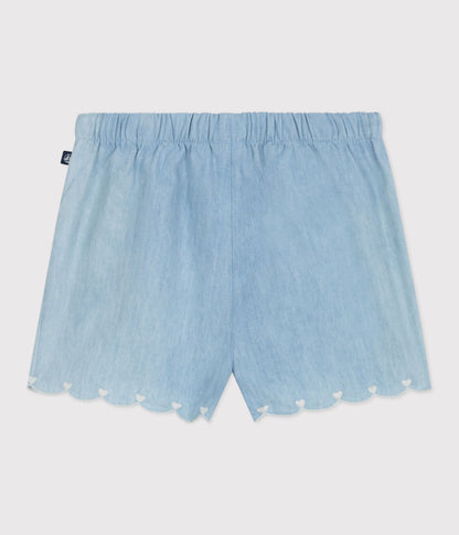 Short bébé en chambray brodé – D1