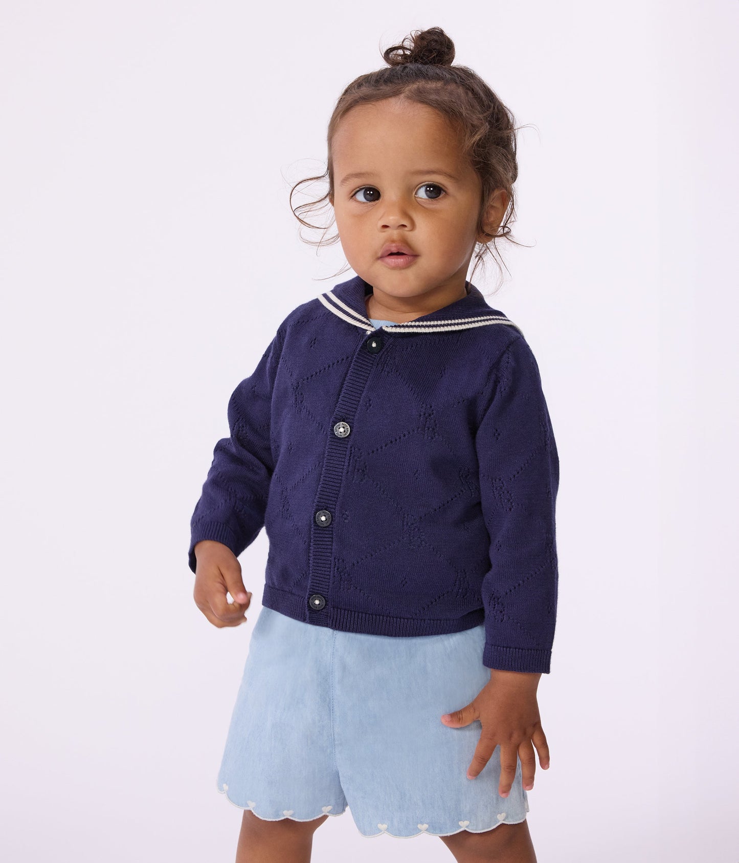Short bébé en chambray brodé – J2