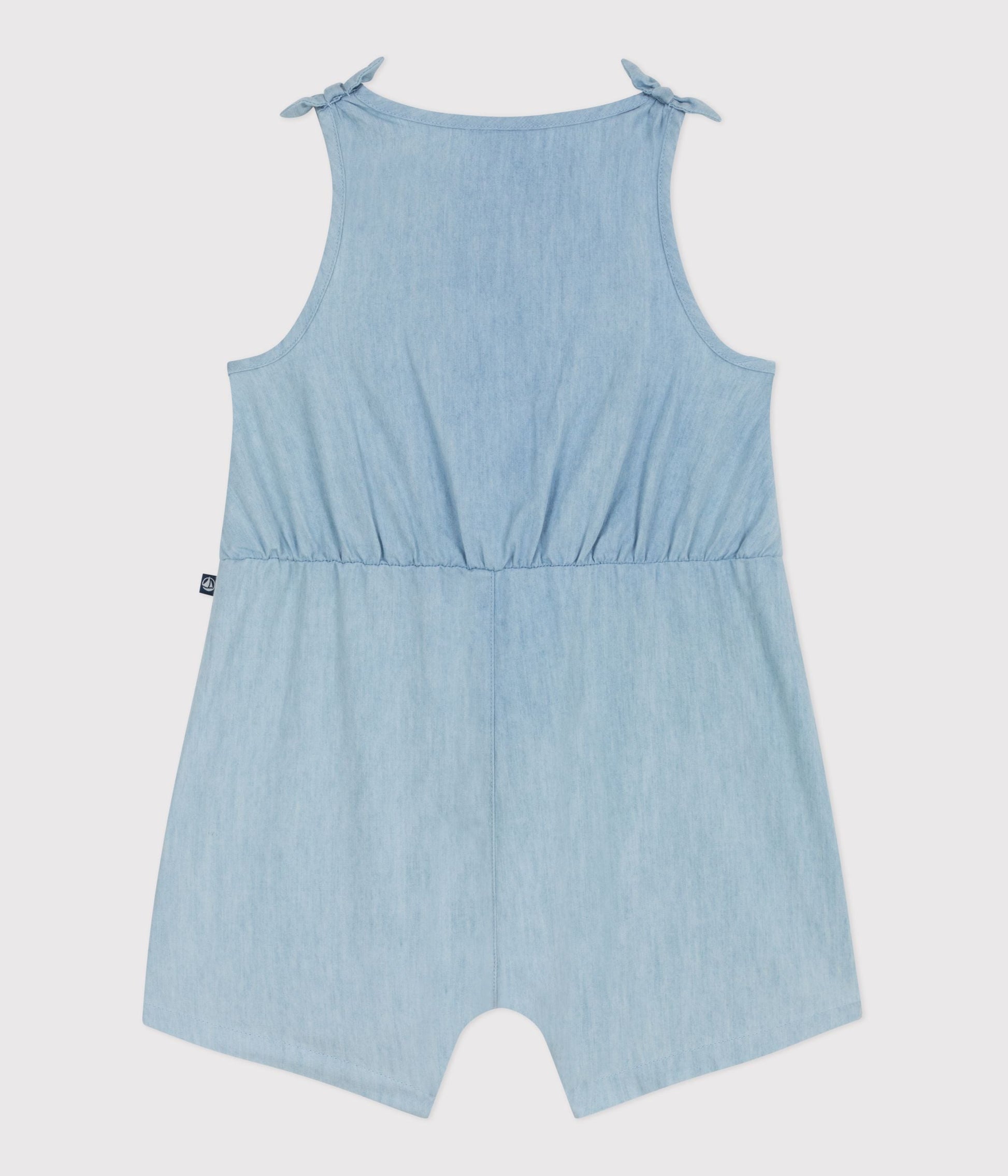 Combinaison courte bébé en chambray – D1