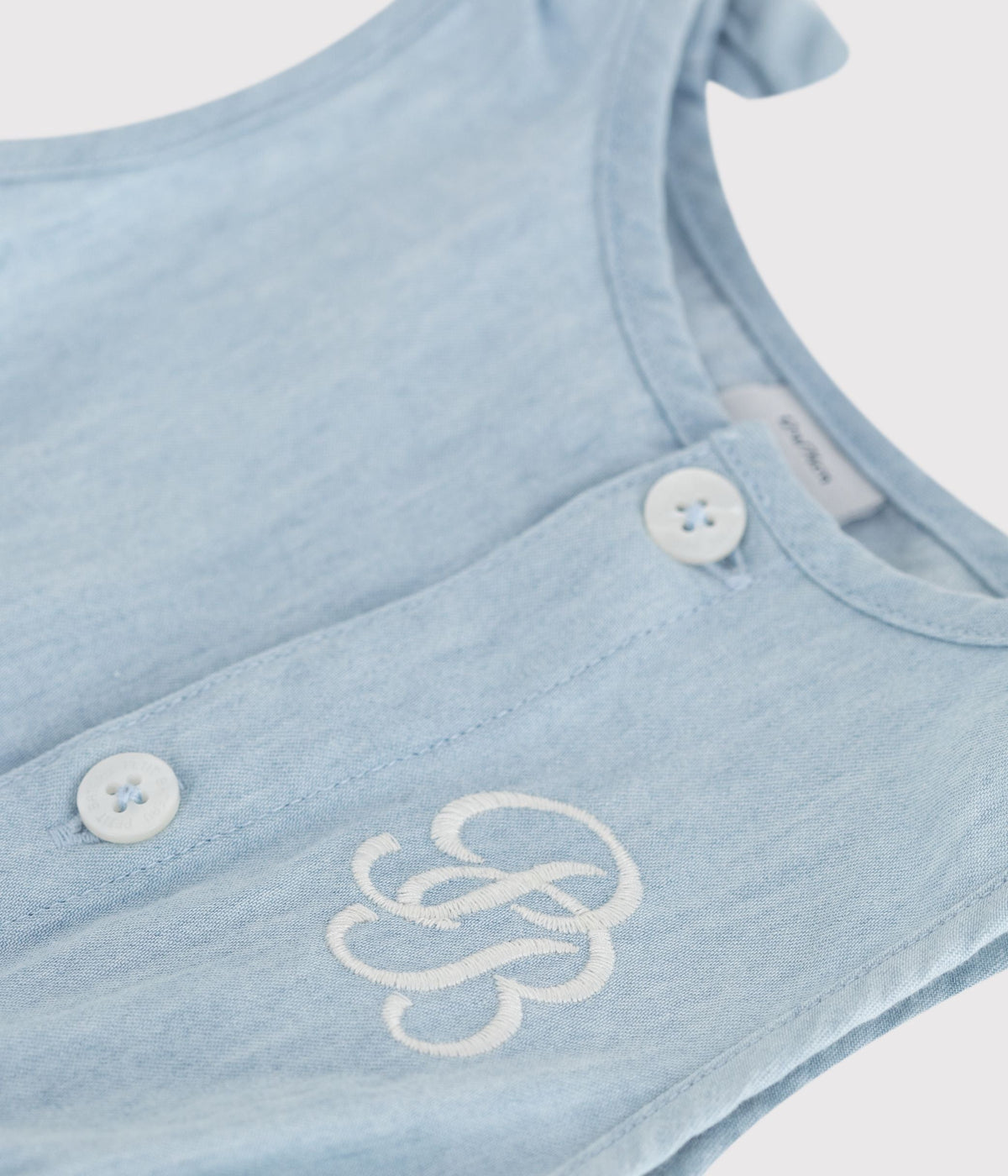 Combinaison courte bébé en chambray – Z1