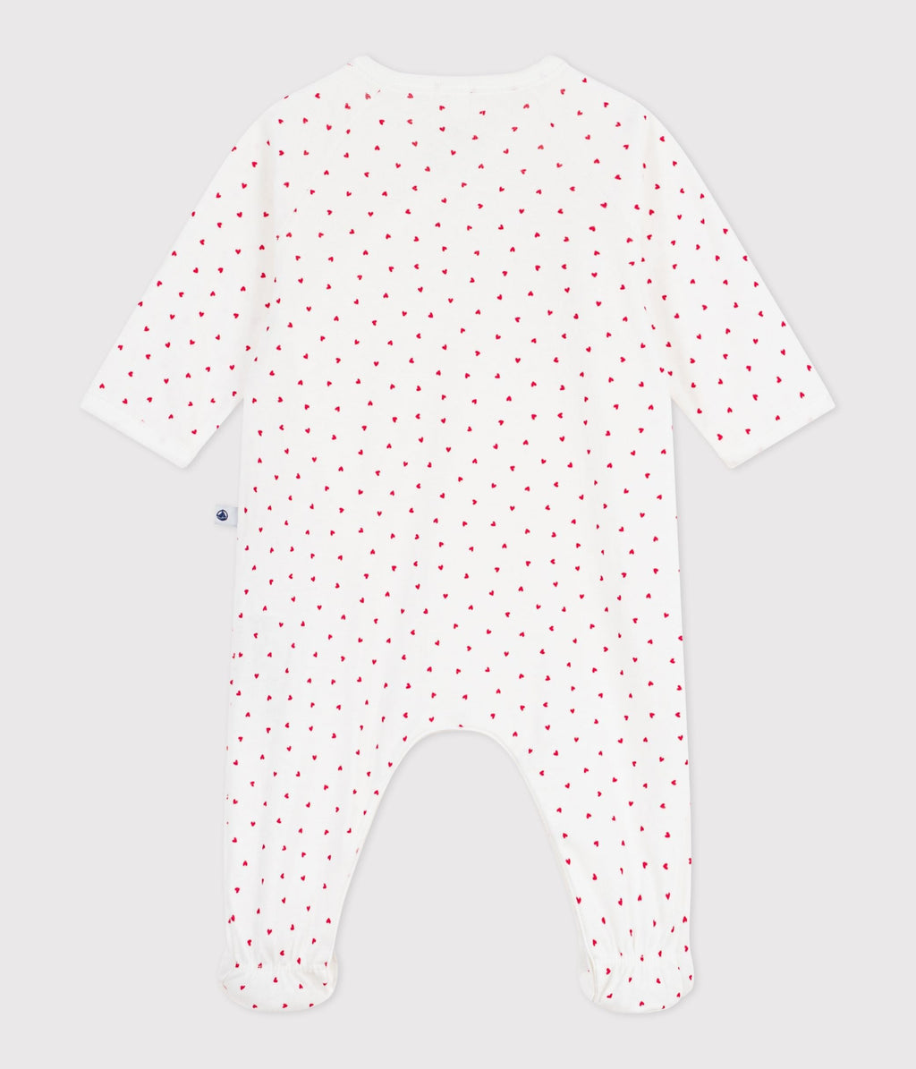 Pyjama bébé en coton petit cœur – D1