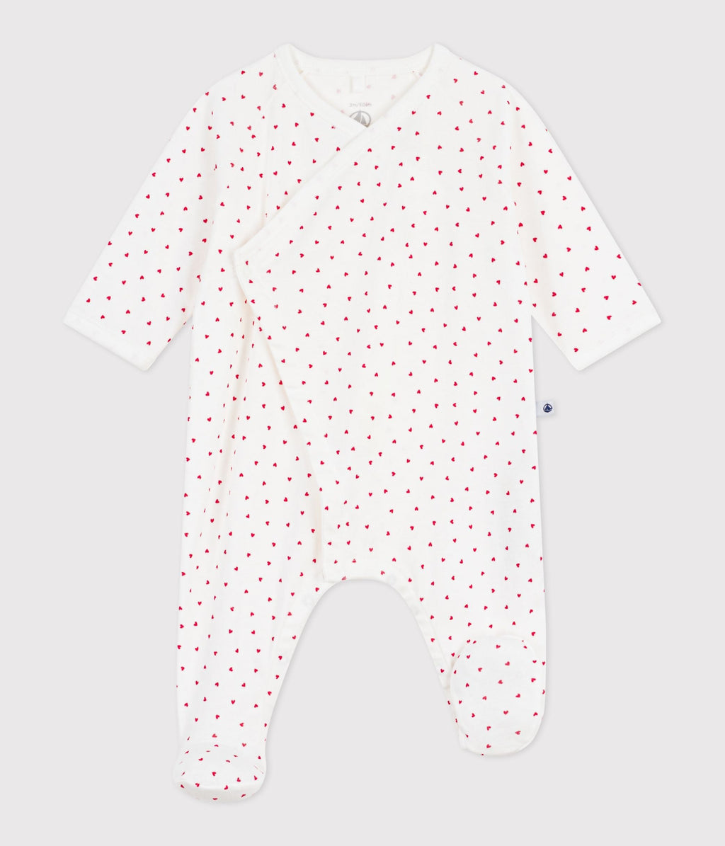 Pyjama bébé en coton petit cœur – F1