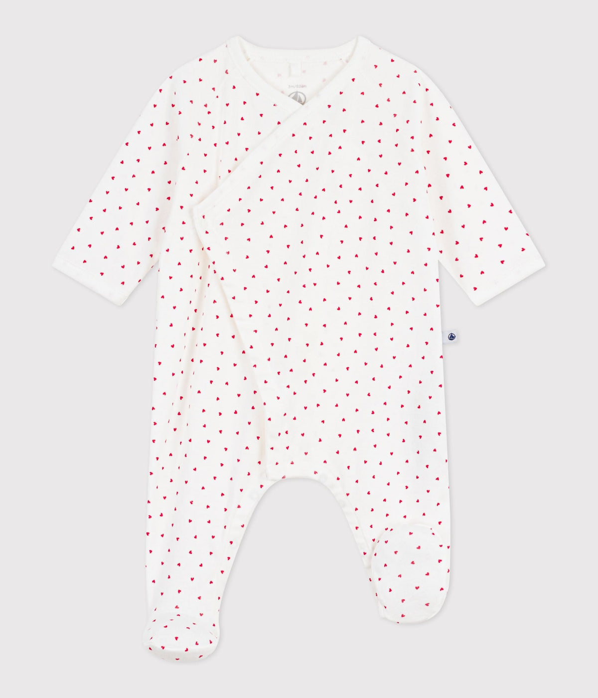 Pyjama bébé en coton petit cœur – F1