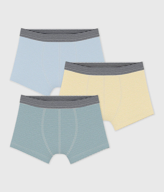 Lot de boxers enfant en coton à rayures – F1