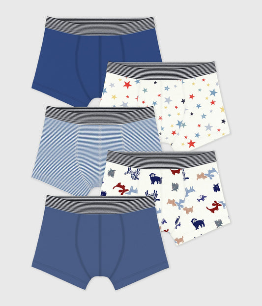 Lot de boxers enfant en coton imprimé – F1