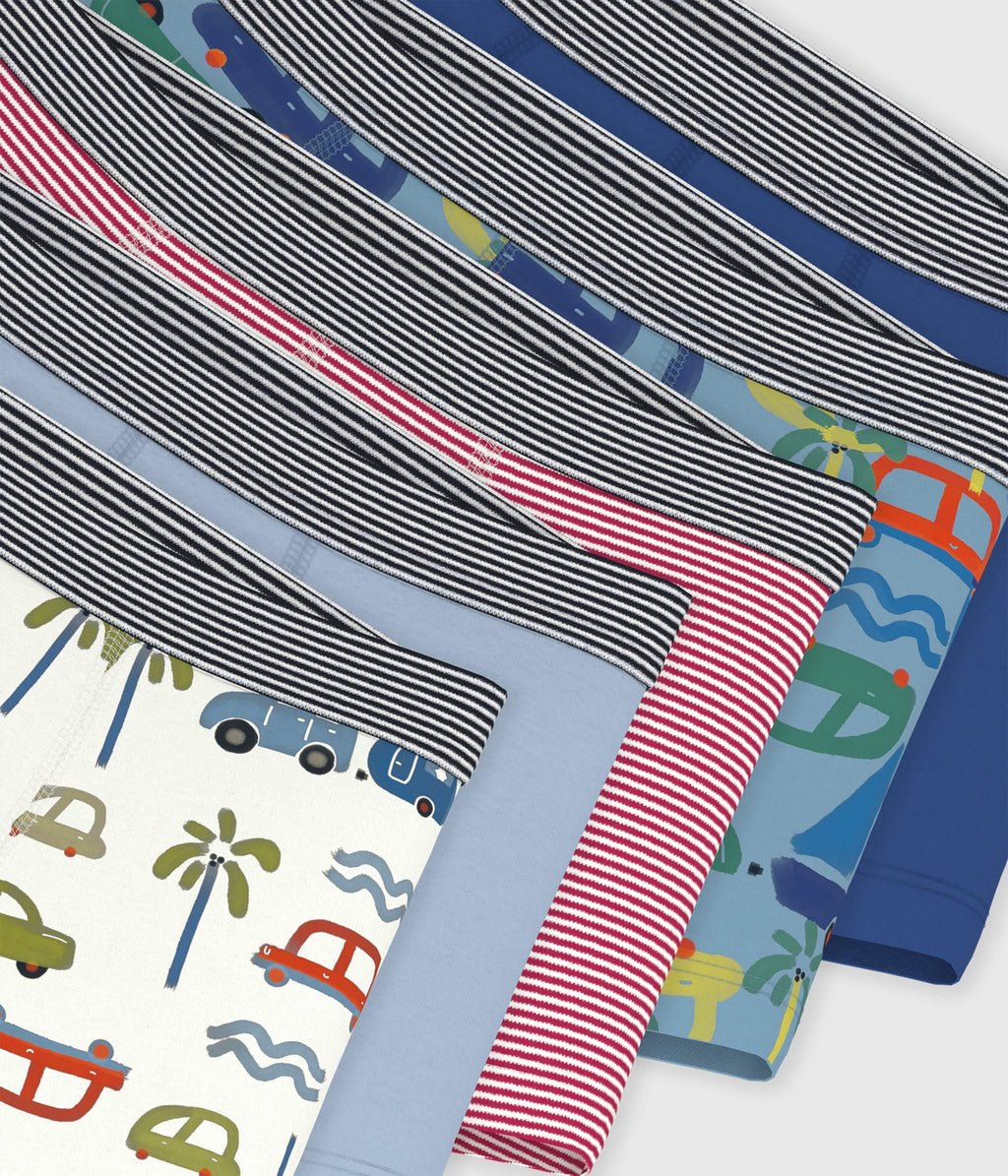 Lot de boxers enfant en coton imprimé voitures – Z1