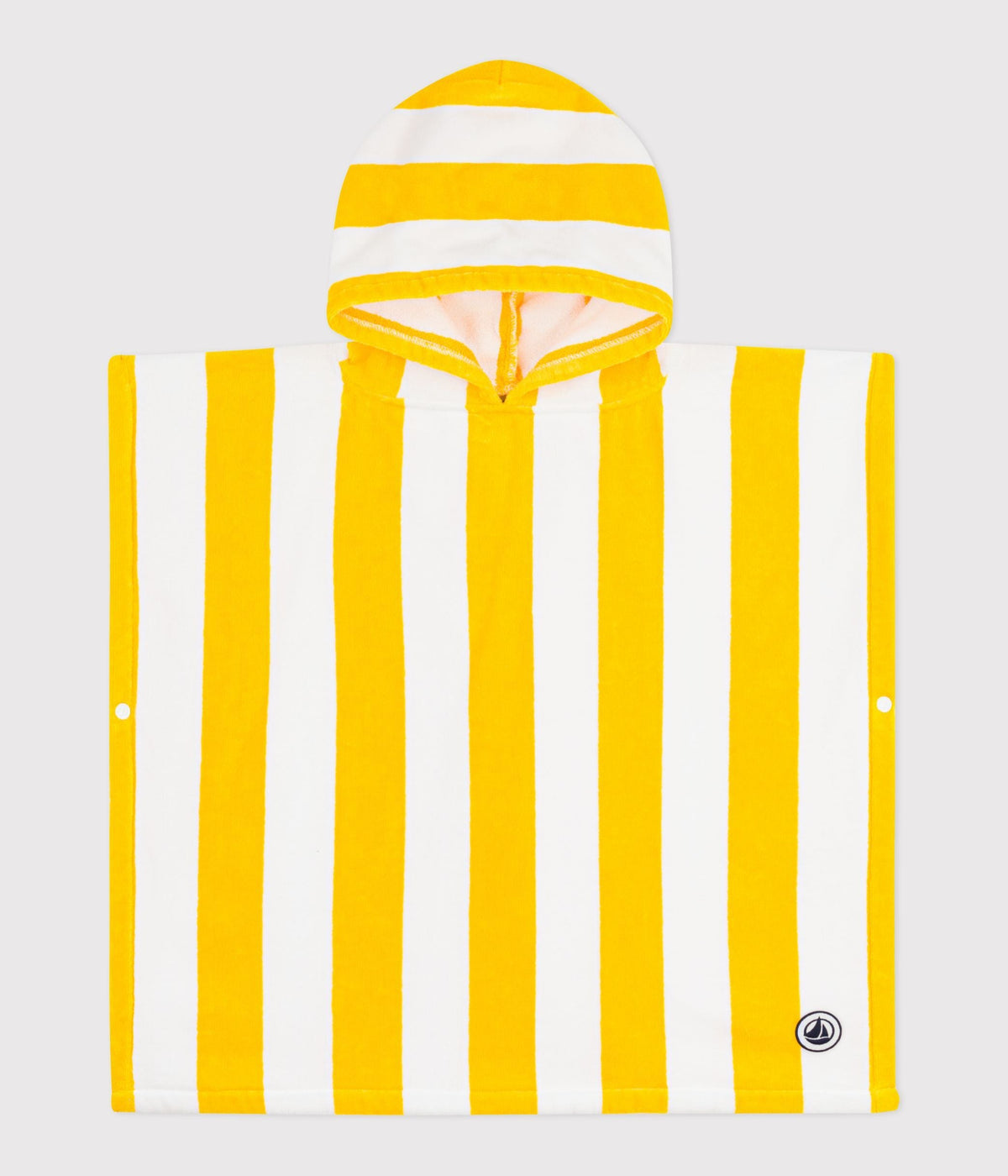 Poncho de bain enfant en coton éponge à rayures – F1