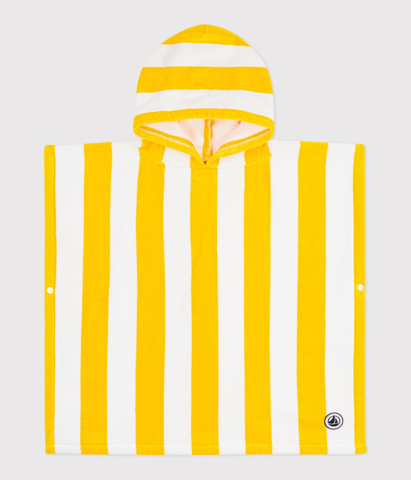 Poncho de bain enfant en coton éponge à rayures – F1