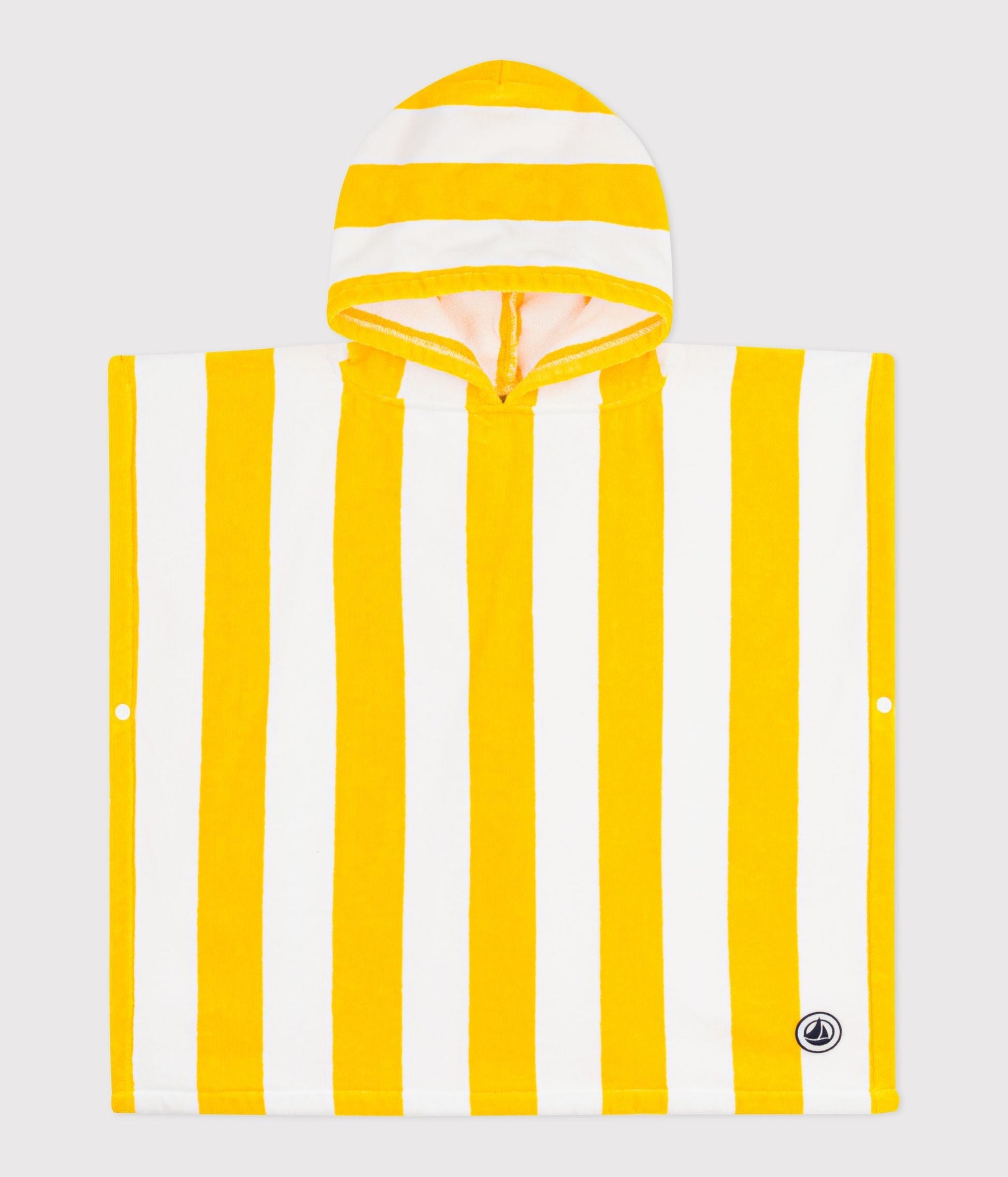 Poncho de bain enfant en coton éponge à rayures – F1