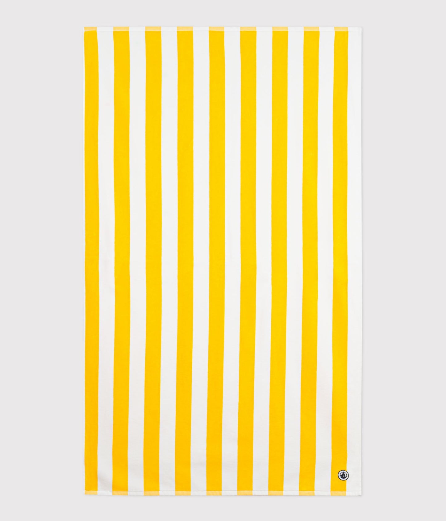 Serviette de plage en coton éponge à rayures – F1