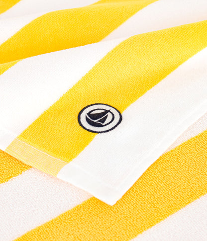 Serviette de plage en coton éponge à rayures – Z1