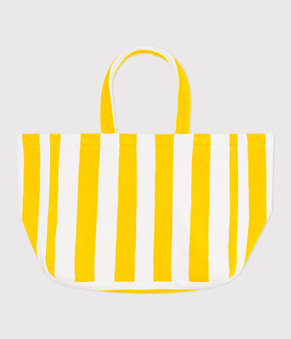 Sac de plage femme en coton éponge à rayures – D1