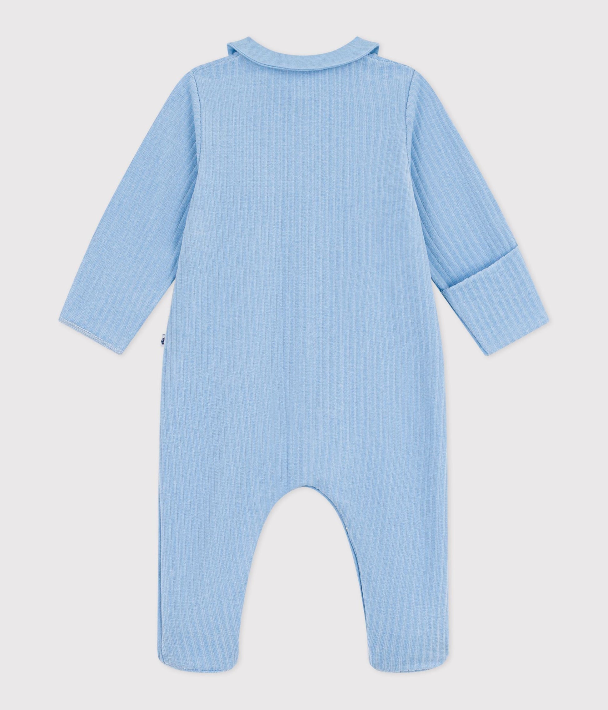 Pyjama bébé en velours à col uni – D1
