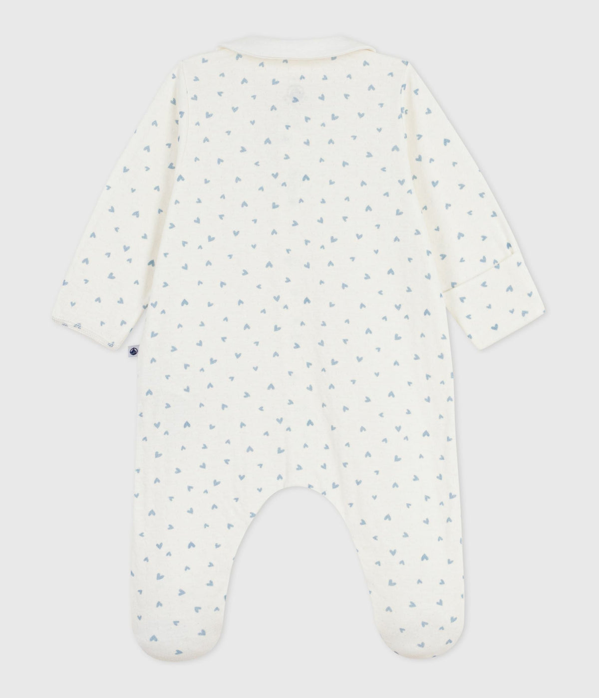 Pyjama bébé en velours à col imprimé cœurs – D1