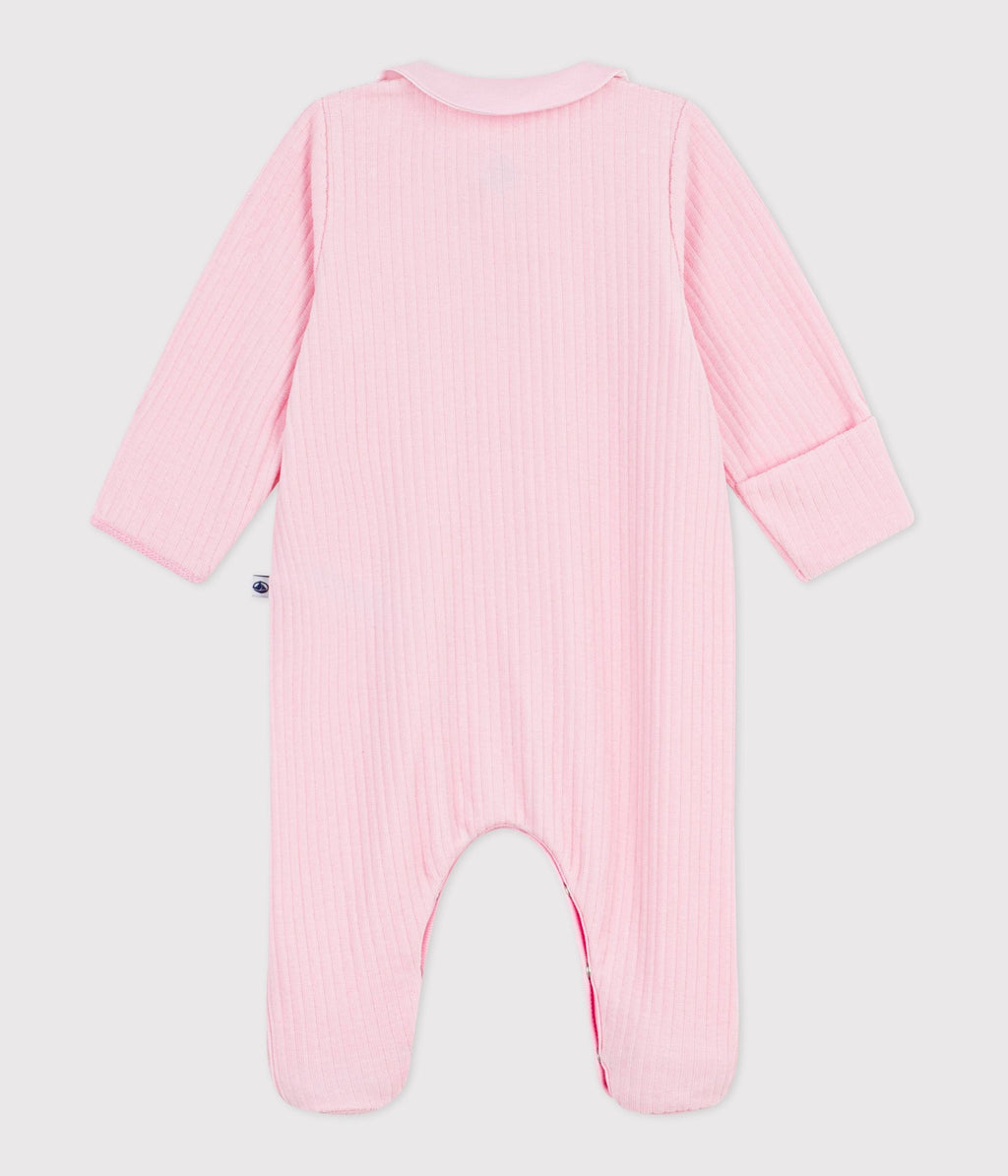Pyjama bébé en velours à col uni – D1